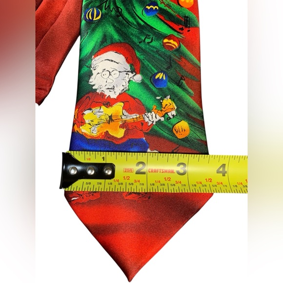 Jerry Garcia Merry Christmas 56 Collection NECKTIE TIE Silk Tree Santa Guitar - Picture 8 of 12